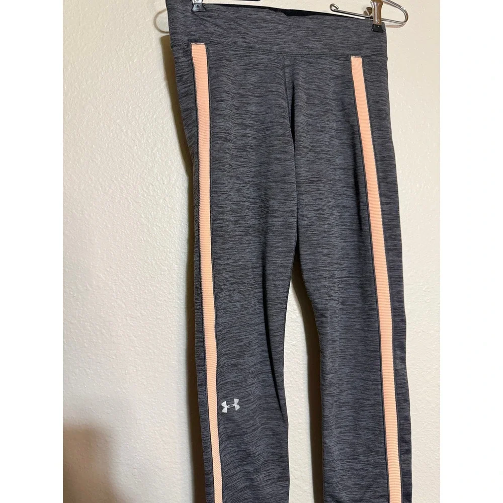 Lot‎ of 2 Womens Leggings PINK Victoria's Secret Burgundy & Under Armour Grey S
